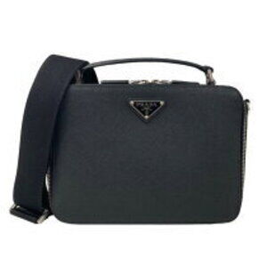 Prada Brick Saffiano Leather Bag Black Shoulder